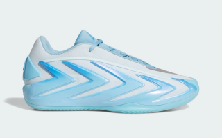 "Bliss Blue" adidas Anthony Edwards 3 (SKU: KH8537). Photo via adidas.