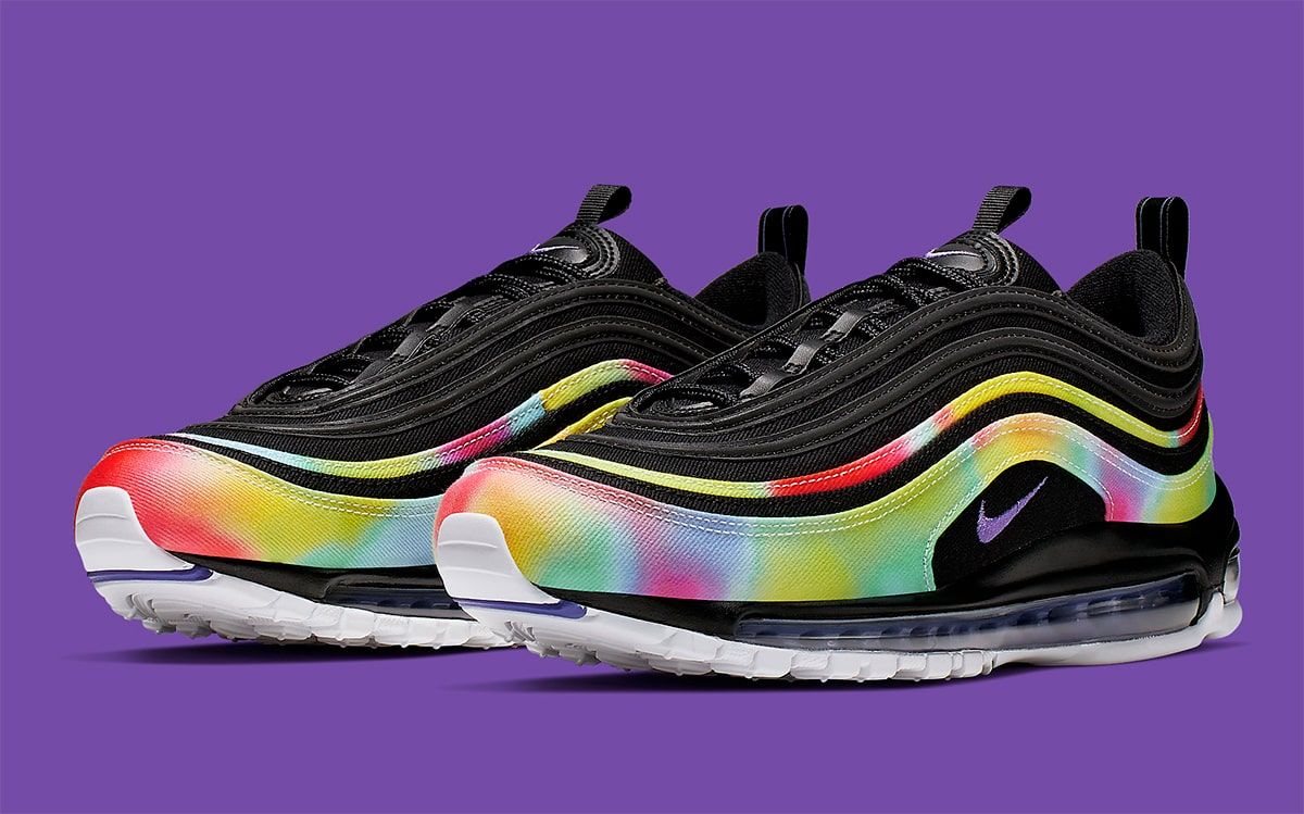 Available Now // Trippy Tie Dye Canvas Covers the Air Max 97 