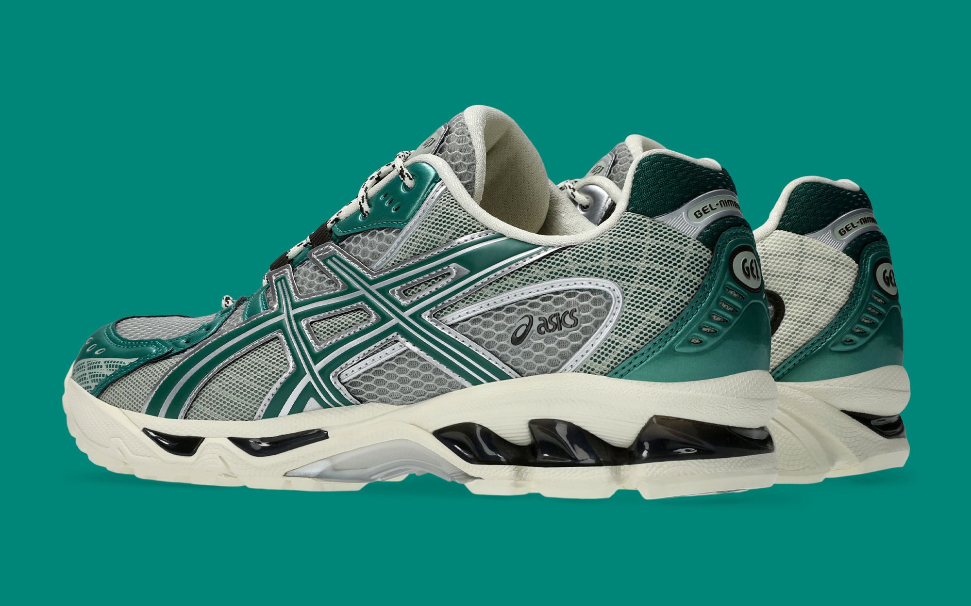 WillardmarineShops The ASICS GEL Nimbus 10.1 Appears in Green and Silver Metallics tope de gama de ASICS Runnig para trail