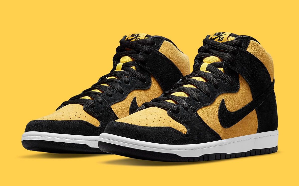 sb dunk high reverse goldenrod