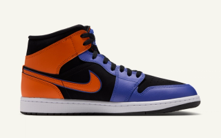Men's Air Jordan 1 Mid "Racer Blue/Safety Orange" (SKU: IX8481-406). Photo via Nike.