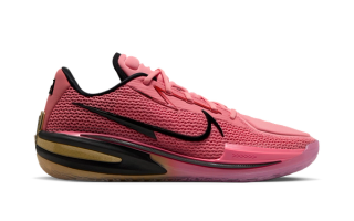 Nike G.T. Cut 1 "Unseen Hours" (Peach Jam) in a "Sunblush/Topaz Gold/Black" color scheme.