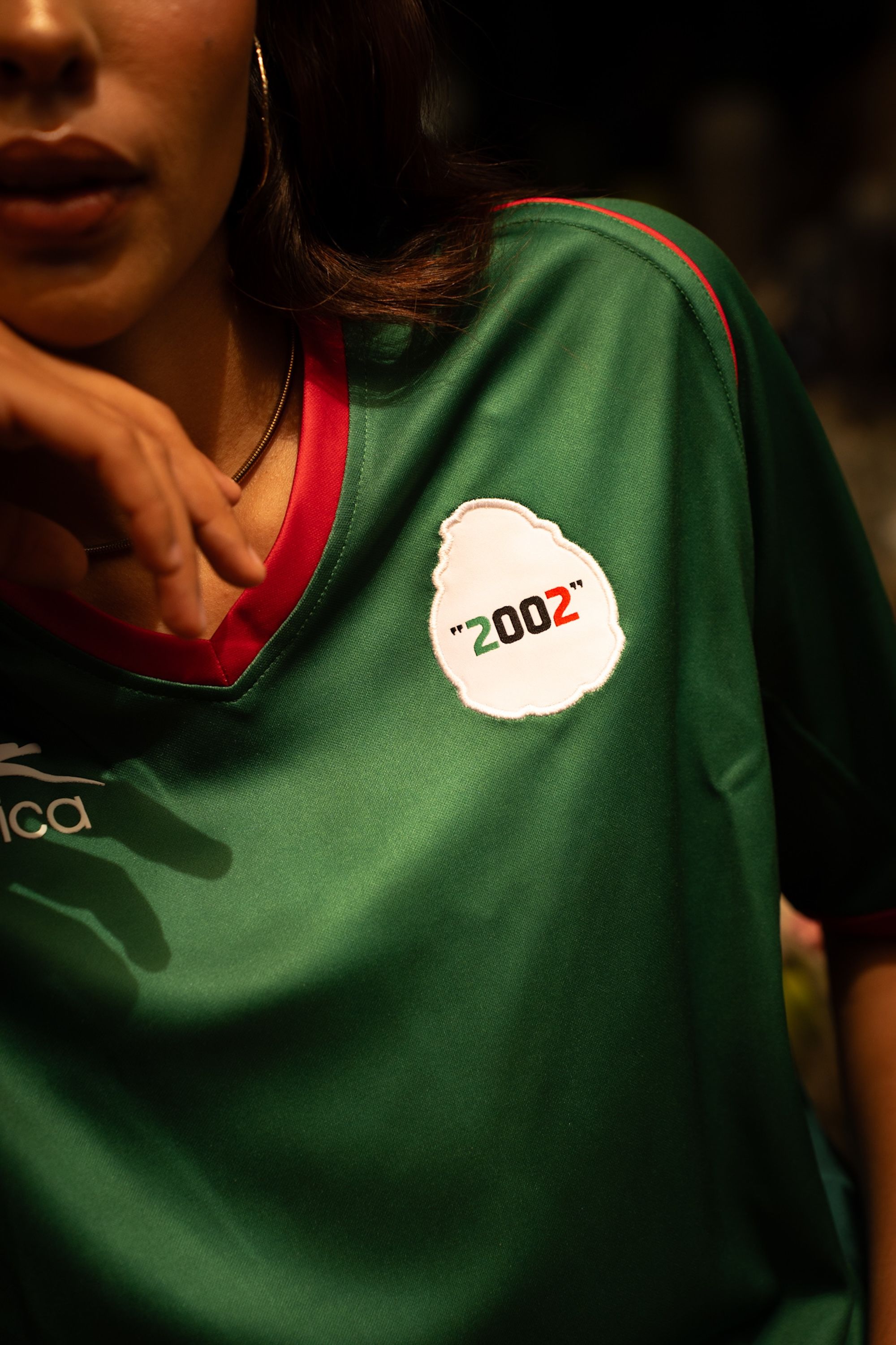 Mexico 2002 Home Jersey Reissue by Atlética (green). Photo via Atlética/MARGO STUDIO.