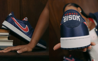 Close-up: Air Jordan 1 Low OG “Howard University” (Fall 2026).