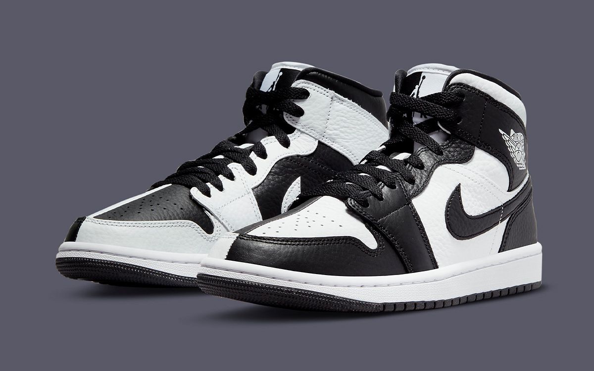 Jordan 1 mid shop black white black