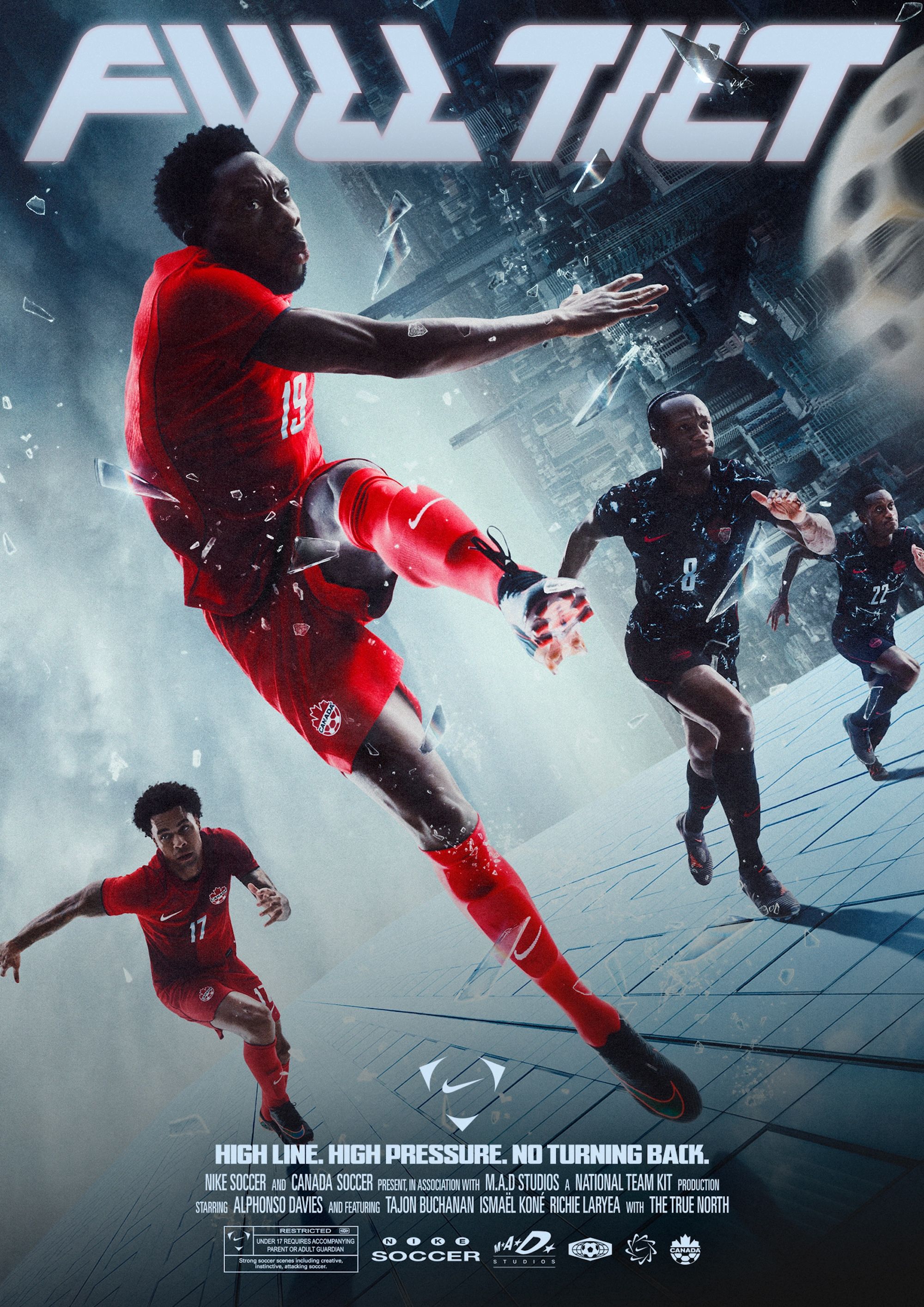 Campaign imagery for Canada's Home & Away jerseys by Nike for the 2026 FIFA World Cup™.