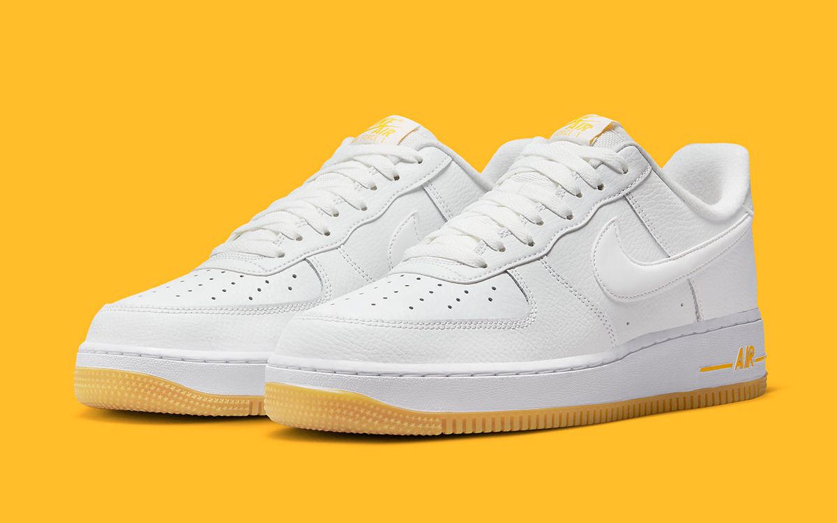 Nike Air Force 1 ホワイト/イエロー Nike Air Force 1 AF1 UV Reactive White Opti Yellow Women Casual