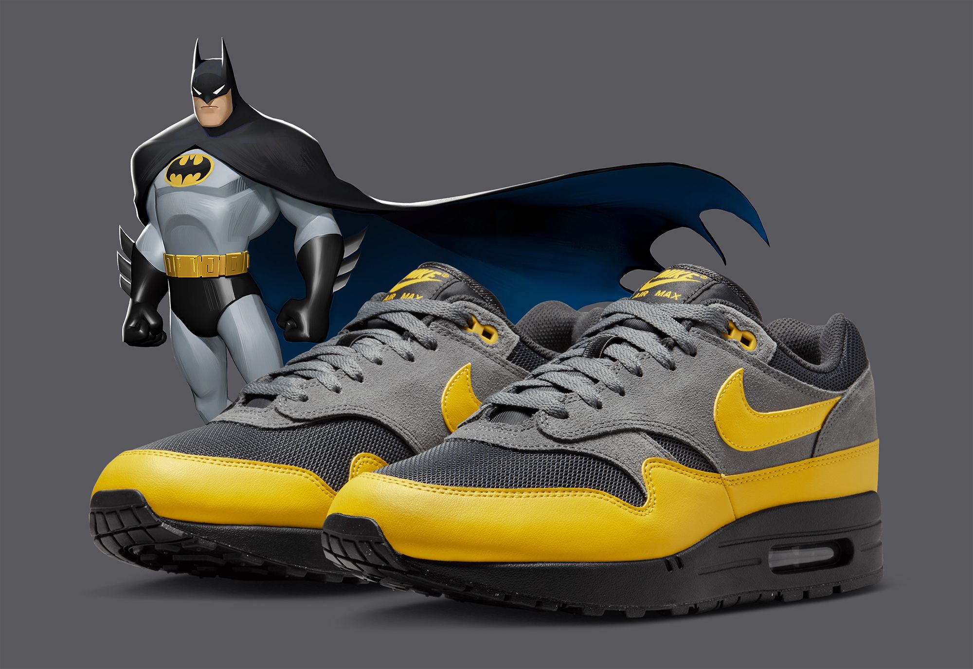 A-Killer 招達磨猫 ver AIR 22HO-I atmos Nike Air Max 1 “Batman” Brings Dark Knight Vibes to Fall