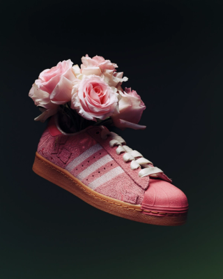 "Old Rose" adidas Superstar by MENACE. Photo via adidas Originals.
