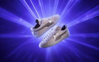 Mewtwo-inspired PUMA Suede collaboration by Pokémon.