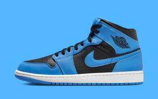 Available Now // we shared the first full looks of the upcoming Air Jordan Mid “Black/University Blue”