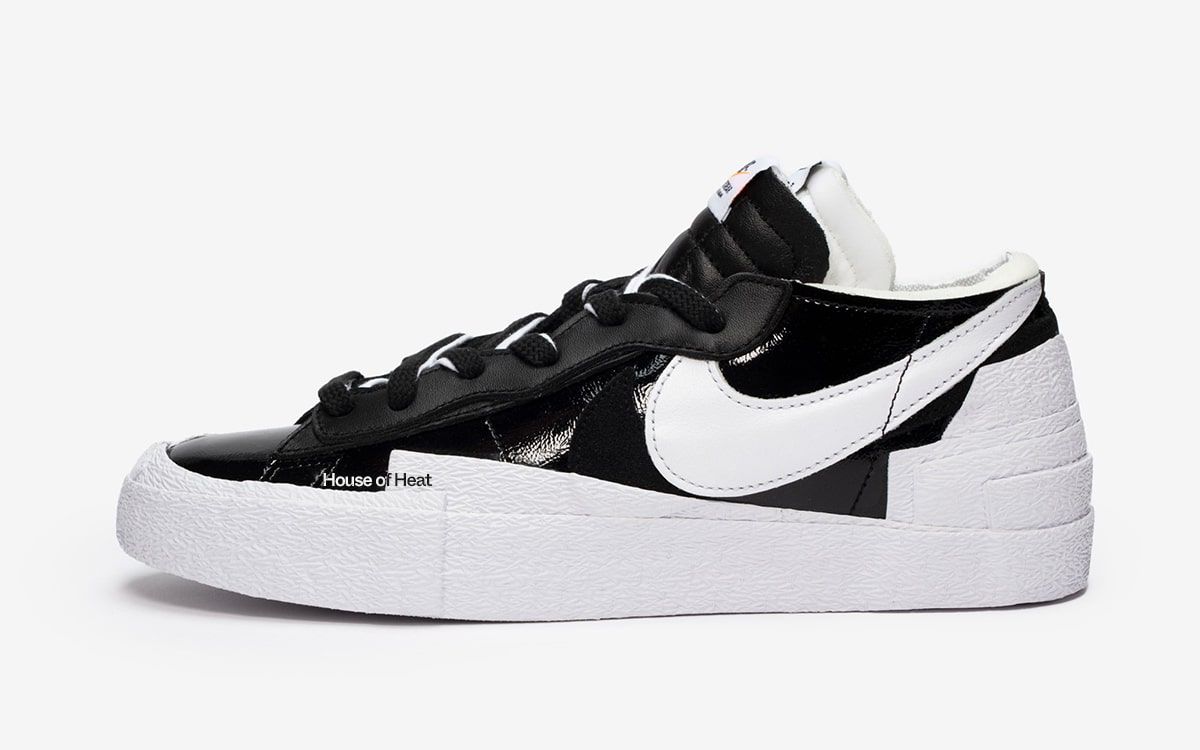 sacai nike blazer black and white