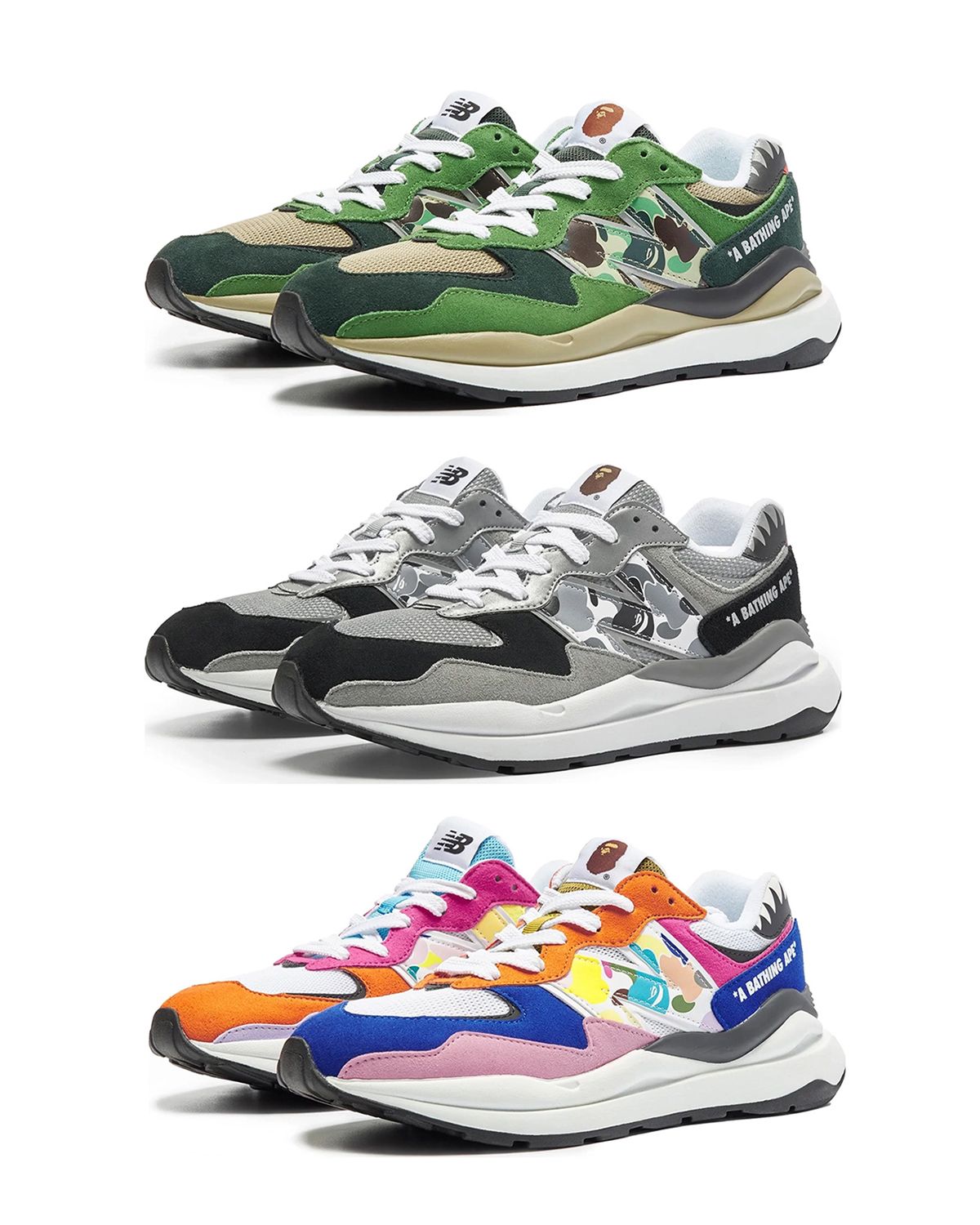A BATHING APE × New balance ☆ M5740BAP Grey Best Colour-way! New Balance x BAPE 57/40 'Grey' M5740BAP