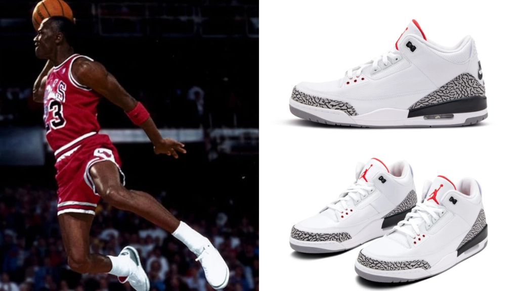 Air Jordan 3 OG White Cement with white leather base and gray suede detailing, 2027 retro release