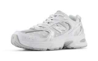 Women's New Balance 530 "Polka Dots" (White/Silver Metallic, SKU: U530HFW). Photo via New Balance.