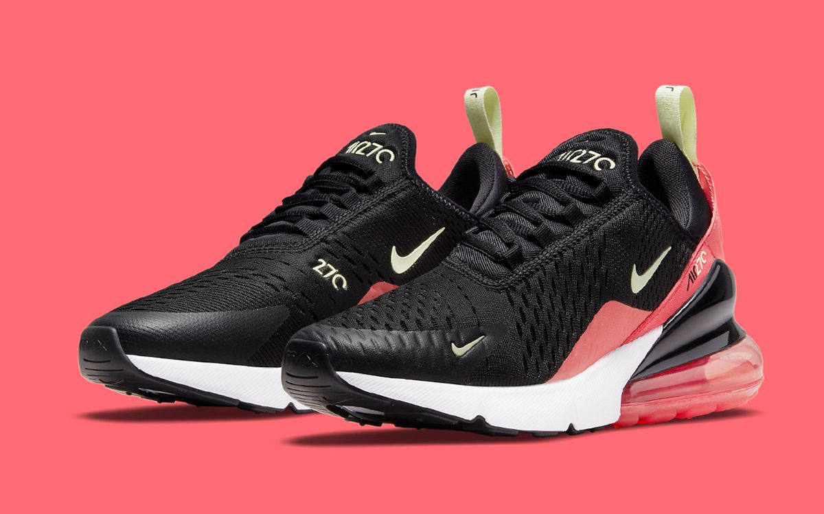 Women's air max 270 trainer black 2024 / flash crimson