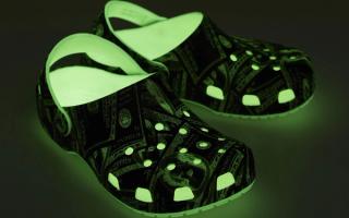 It's All About the Benjamins on Crocs' Latest Glow-in-the-Dark Classic Clog