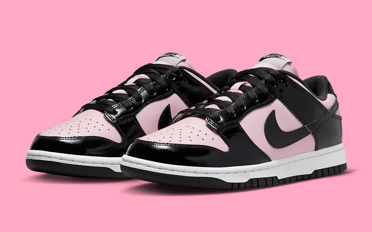 The Nike Dunk Low Appears in Pink and Black Patent Leather | House of Heat°