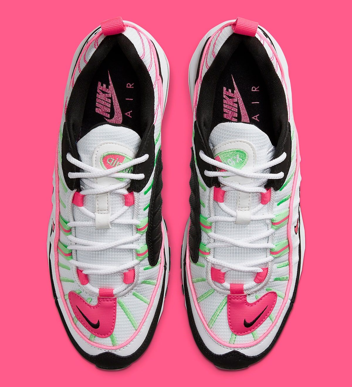 pink and green air max 98