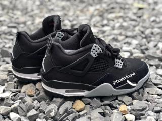 Air Jordan 4 Black Canvas Official Look