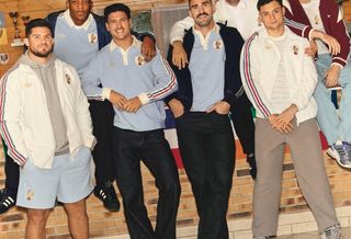 France Rugby modeling 120th Anniversary Collection by adidas.