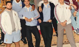 France Rugby modeling 120th Anniversary Collection by adidas.