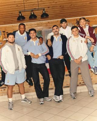 France Rugby modeling 120th Anniversary Collection by adidas.