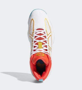 adidas D Rose 10 G26160 Cloud WhiteGold MetallicBright Red 4