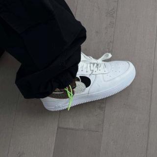 John Geiger shows off his official Nike Air Force 1 "Misplaced Checks" collaboration (Fall 2025).