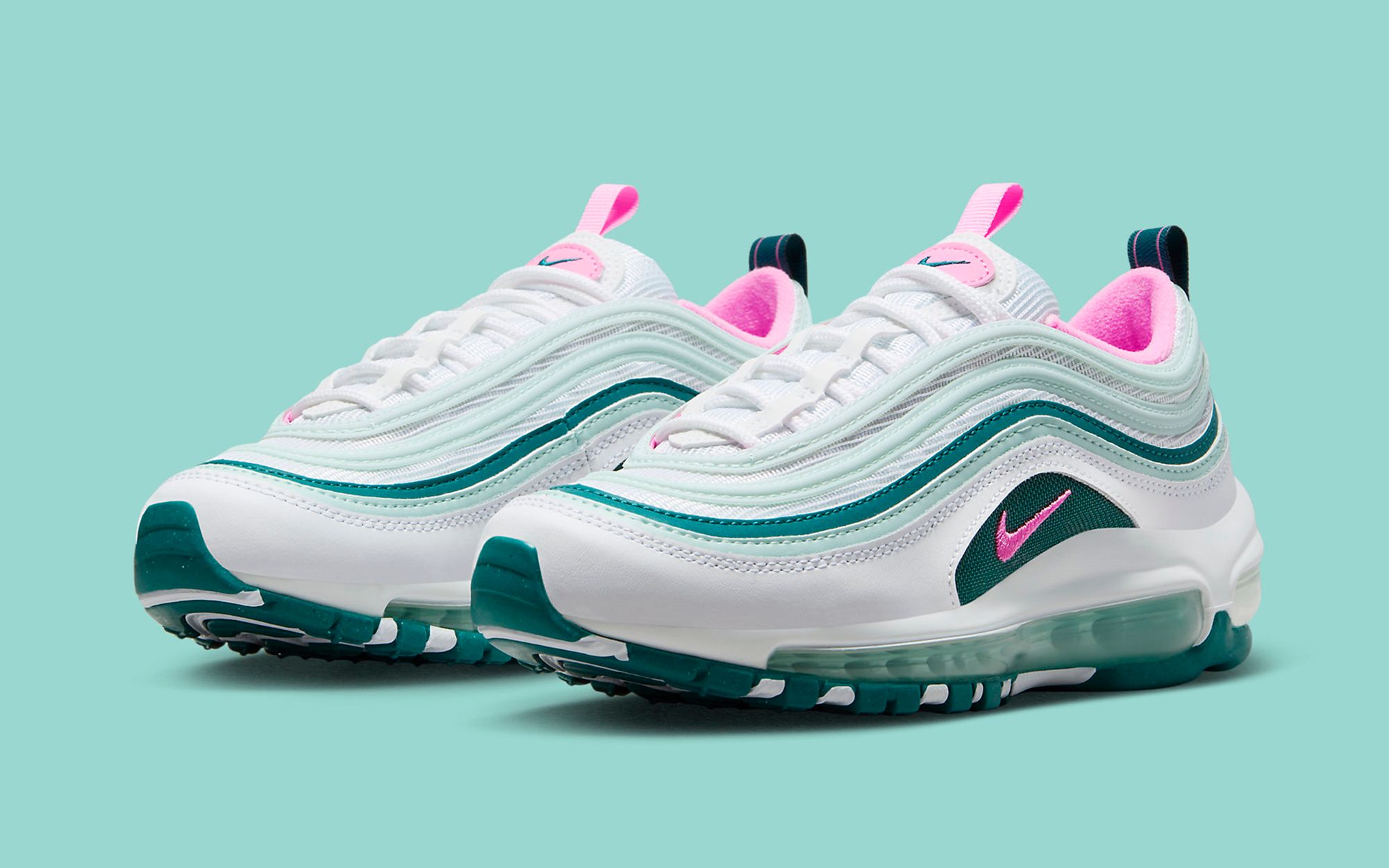 Nike air max deals 97 teal and pink