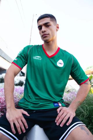 Mexico 2002 Home Jersey Reissue by Atlética (green). Photo via Atlética/MARGO STUDIO.