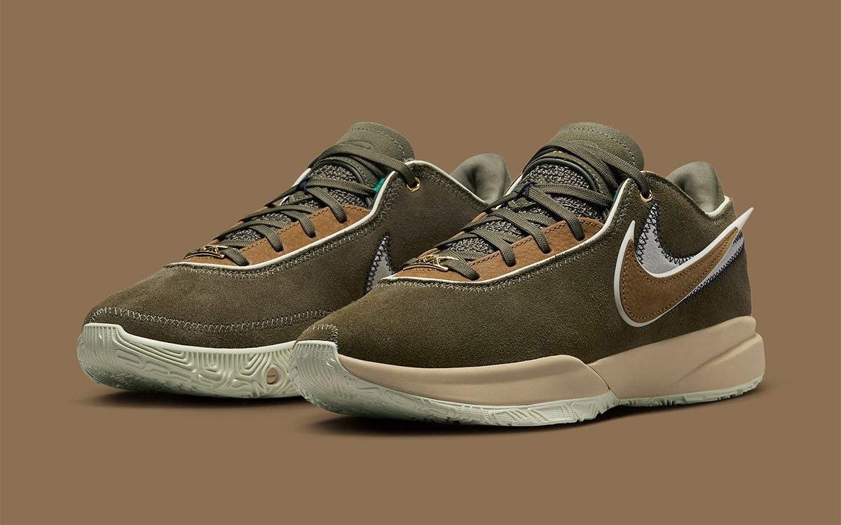 Official Images // Nike LeBron 20 “Olive Suede” | House of Heat°