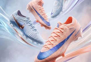 Nike Football's "Showtime" boots collection, featuring the Tiempo Maestro, Phantom 6, Mercurial Vapor 16, and Superfly 10. Photo via 11teamsports.com