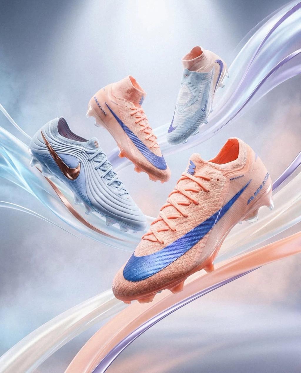 Nike Mercurial Showtime football boot pack in contrasting colorway, showcasing lightweight construction and precision stitching