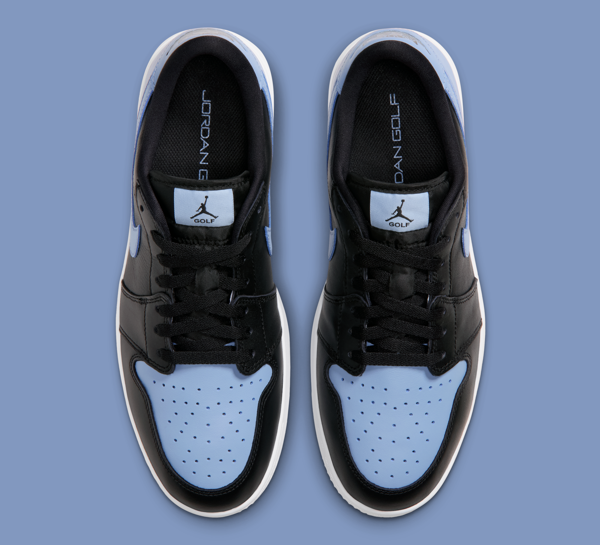 Air Jordan 1 Low OG Golf "Black/Chambray" (SKU: IQ3417-003). Photo via Nike.