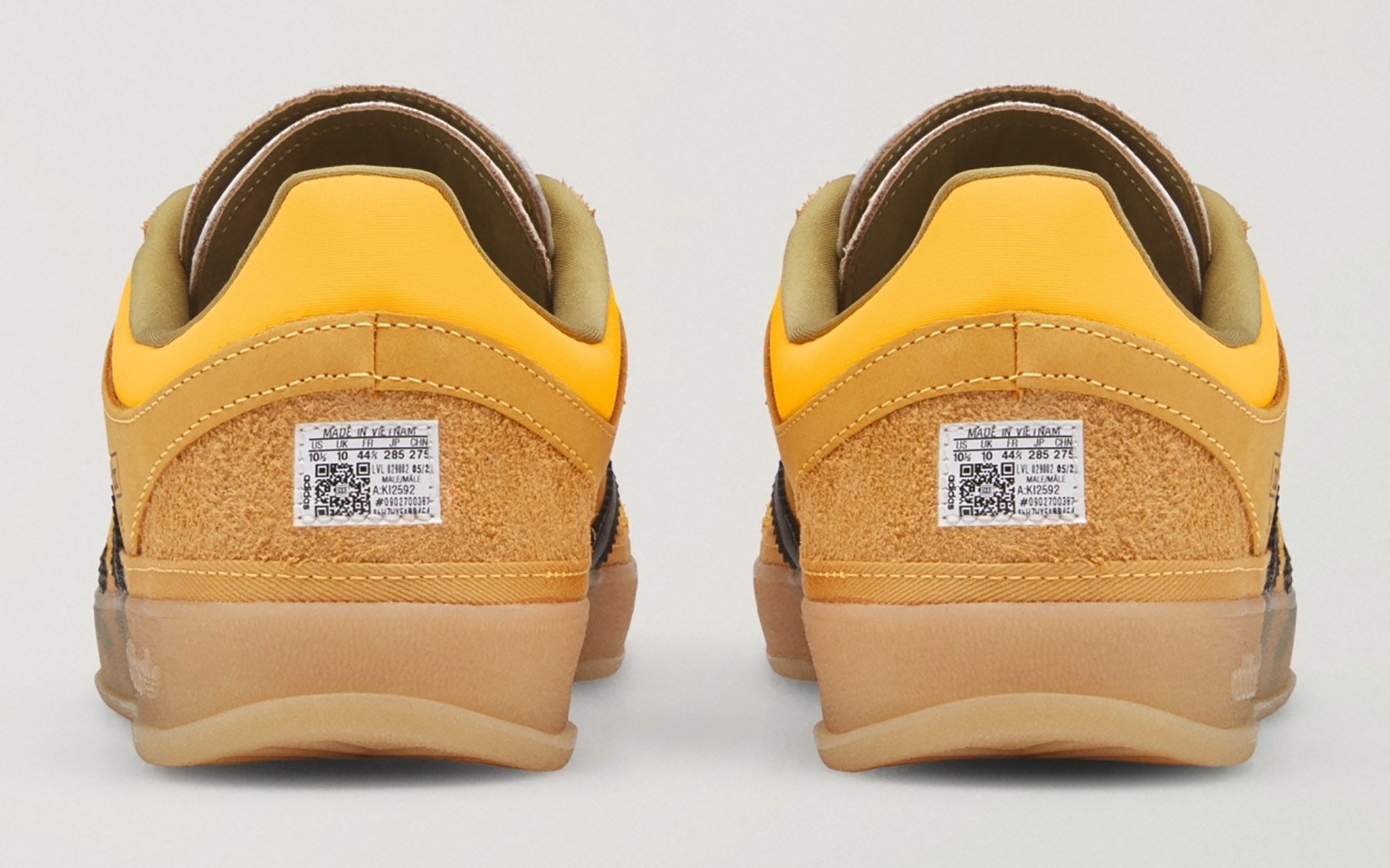 Bad Bunny x adidas Gazelle Indoor "Solar Gold" (SKU: KI2592). Photo via adidas.