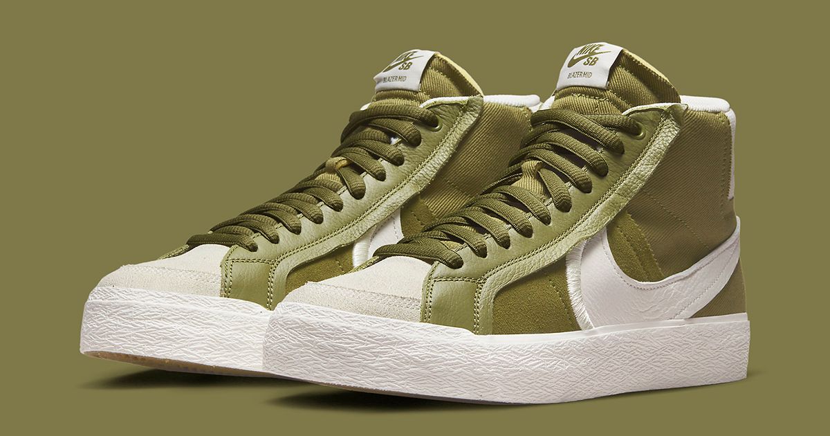 nike blazer mid olive