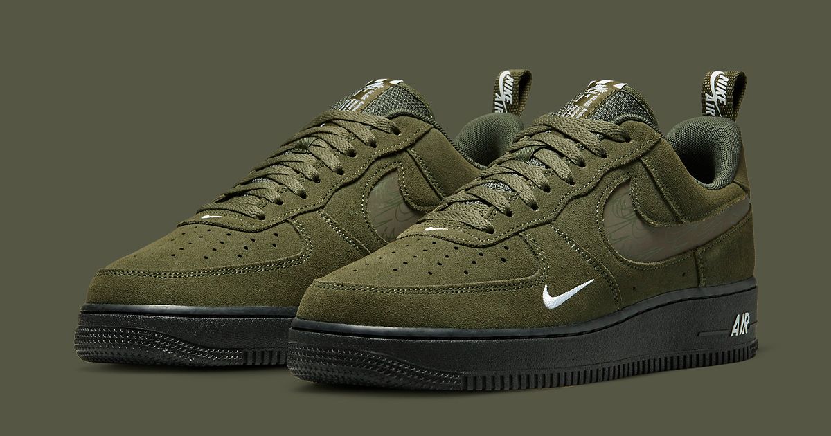 Nike Air Force 1 Low “Olive Suede” Arrives With Reflective Swooshes ...