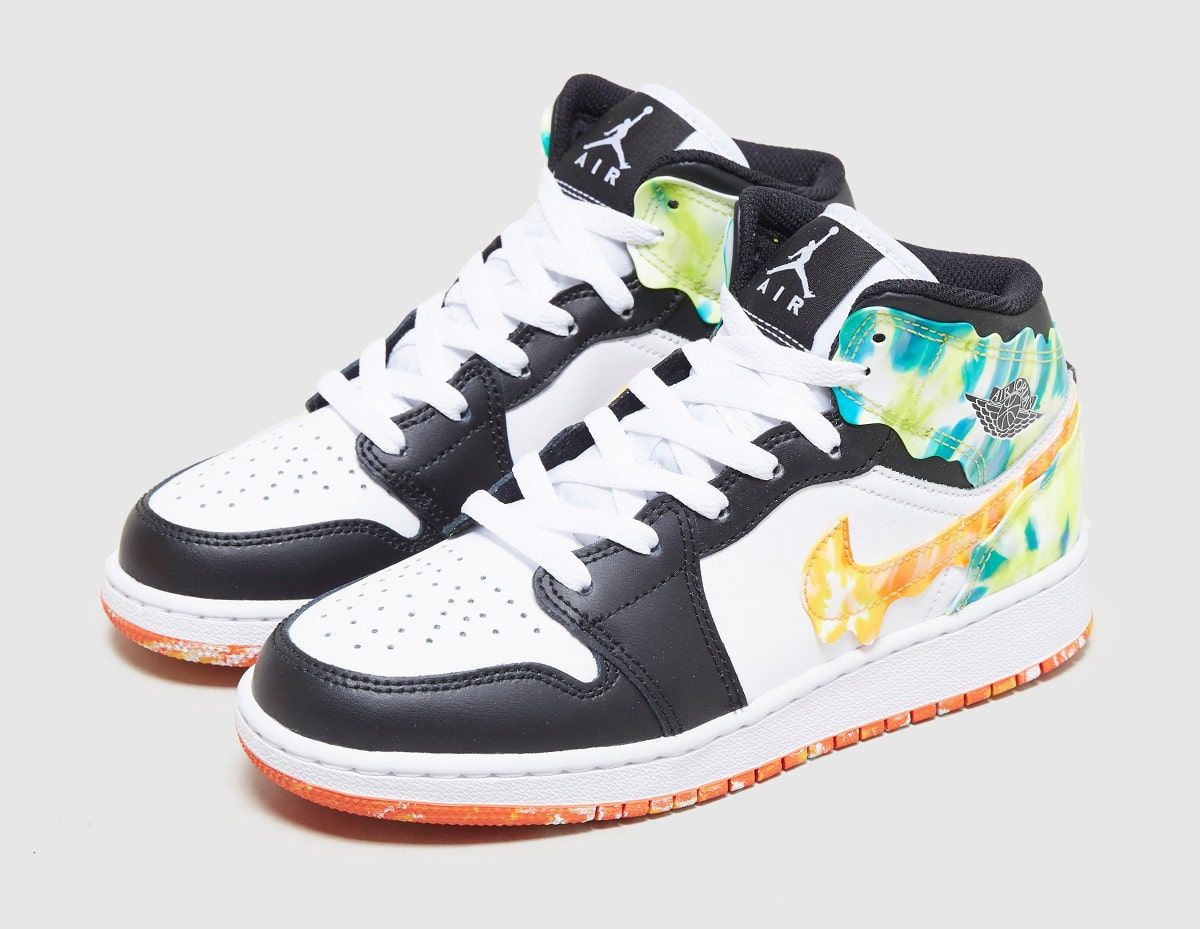 Nike Air Jordan 1 Mid Kids “Paint Drip” Release