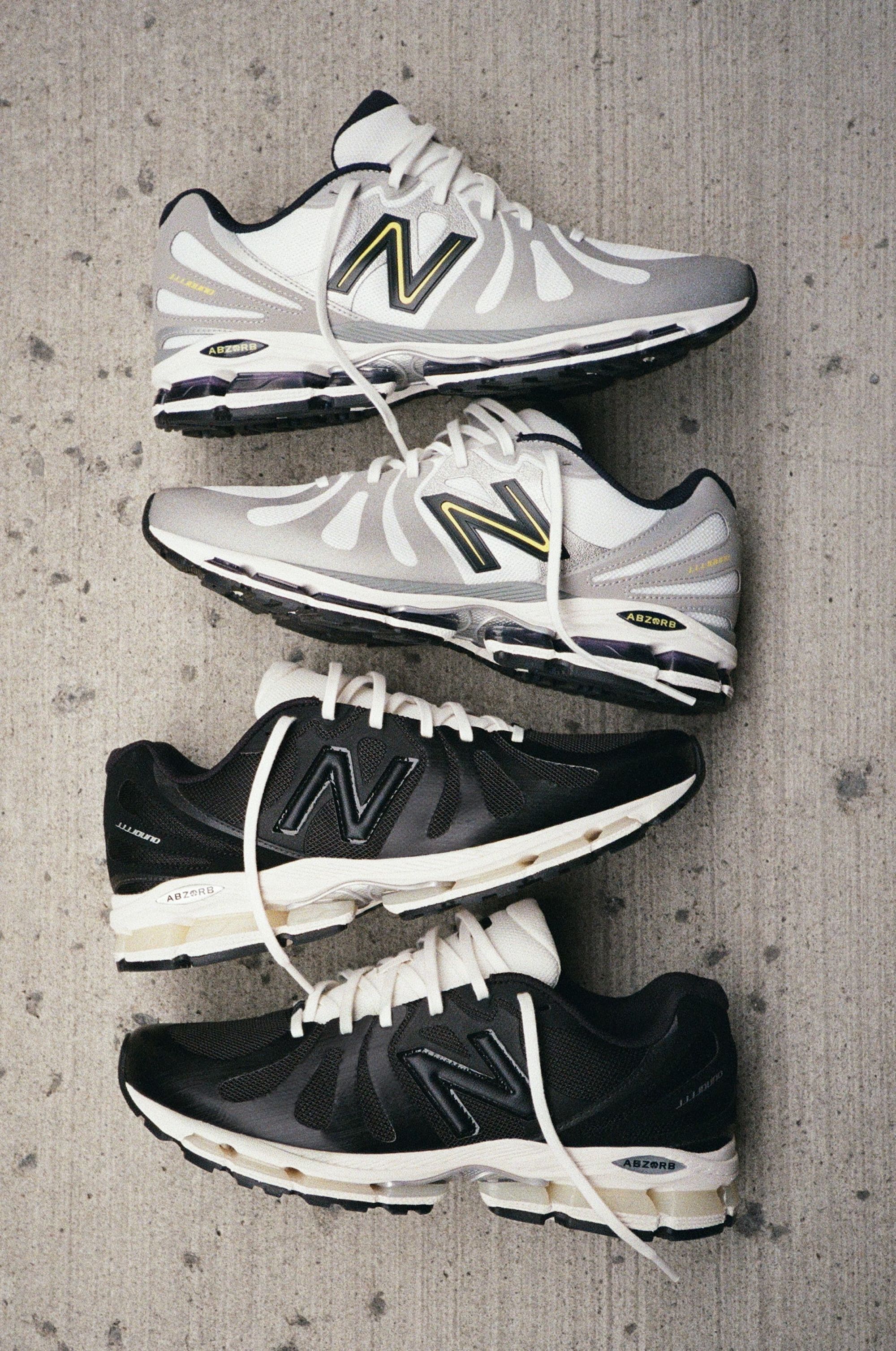 JJJJound's silver & black-and-white New Balance 1890 collaboration for Spring/Summer 2026.