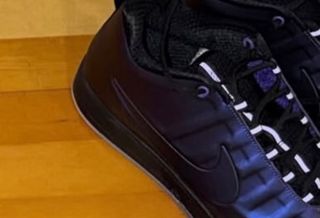 Nike Book 2 "Eggplant" basketball shoe inspired by the purple Air Foamposite One that released in 2009.