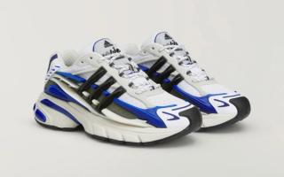 Pharrell Williams' VIRGINIA Adistar Jellyfish in a white-and-blue color scheme.