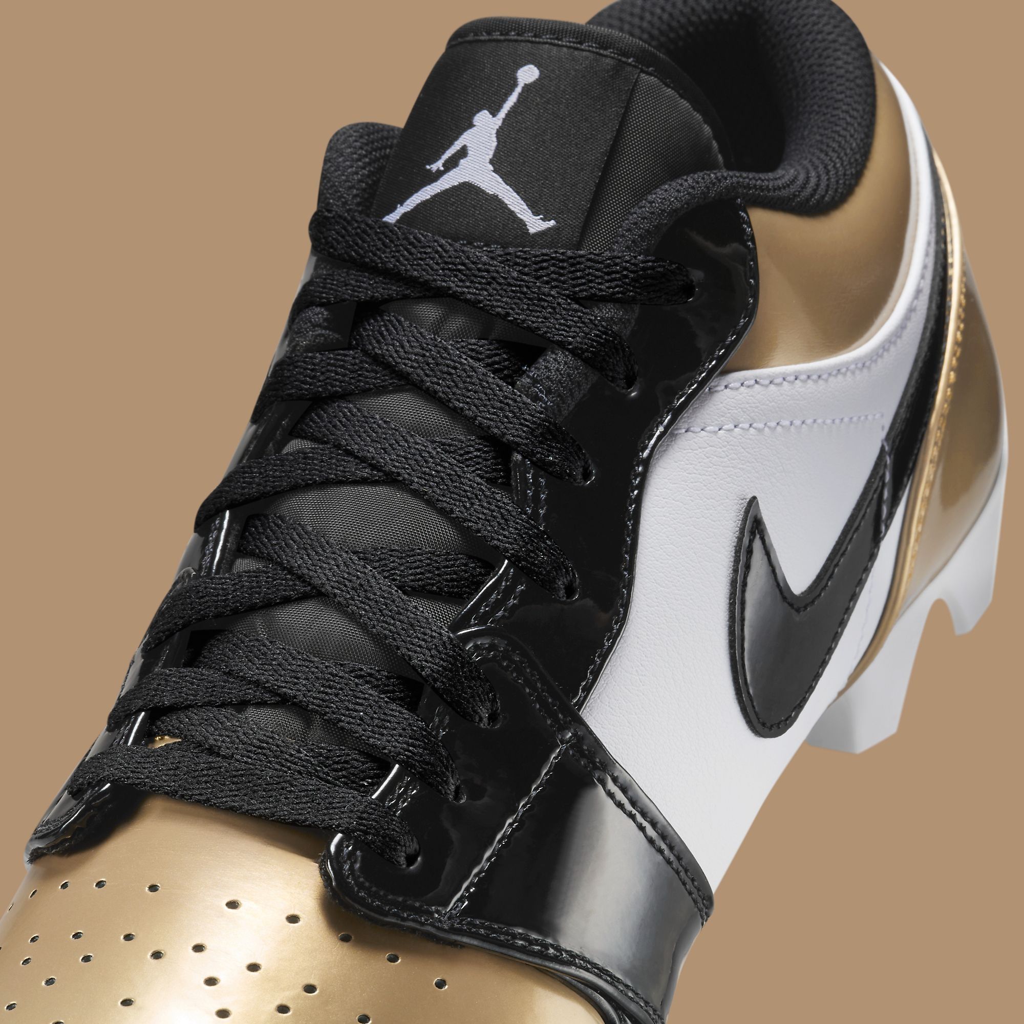 Air Jordan 1 Low TD Cleat \'Gold Toe\' FJ6245-701 Cleat Multi Size Air Jordan 1 Low TD Cleat Gold Toe FJ6245-701 main image 4