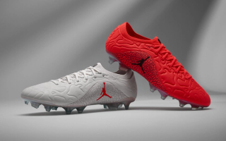 Nike Tiempo Maestro football boots inspired and made by Jordan Brand, featuring "Infrared 23" touches. Photo via Pro:Direct Soccer.