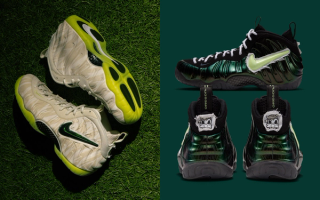 Nike Air Foamposite Pro “Mummy Duck” originally made for the University of Oregon, in White and Black colors.