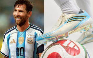 Lionel Messi wearing Argentina's 2026 Home jersey for the World Cup™; "El Último Tango" adidas F50 Elite FG boots commemorating Messi's final World Cup™.