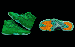 Air Jordan 11 "Green Screen" (SKU: IQ5700-900). Photos via @kicksdong on Instagram.