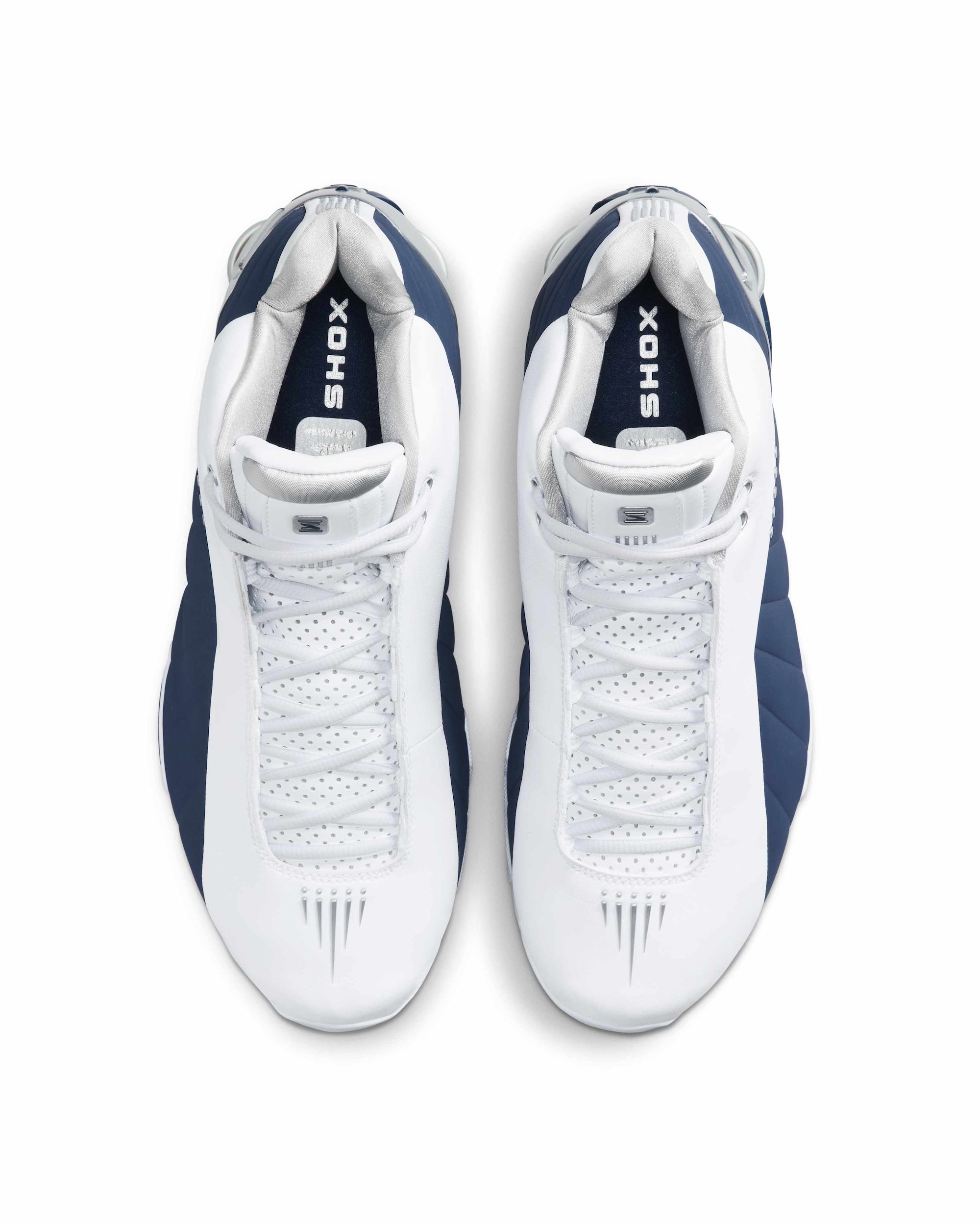 Nike Shox BB4 "Olympic" (June 2026 Release, SKU: IR1983-100). Photo via Nike.