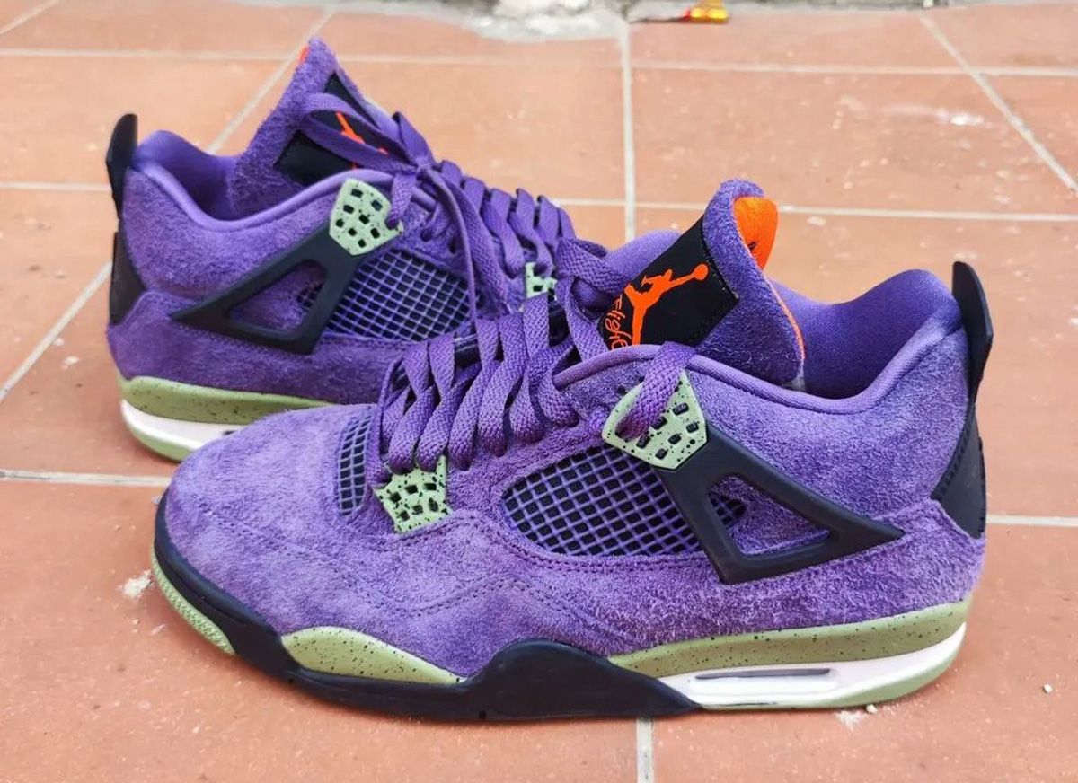 Jordan 4 deals purple suede