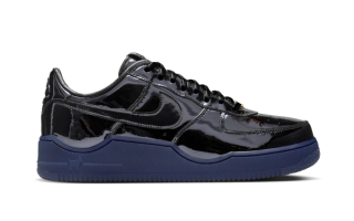 LeBron James x Nike Air Force 1 "Black Patent" collaboration.
